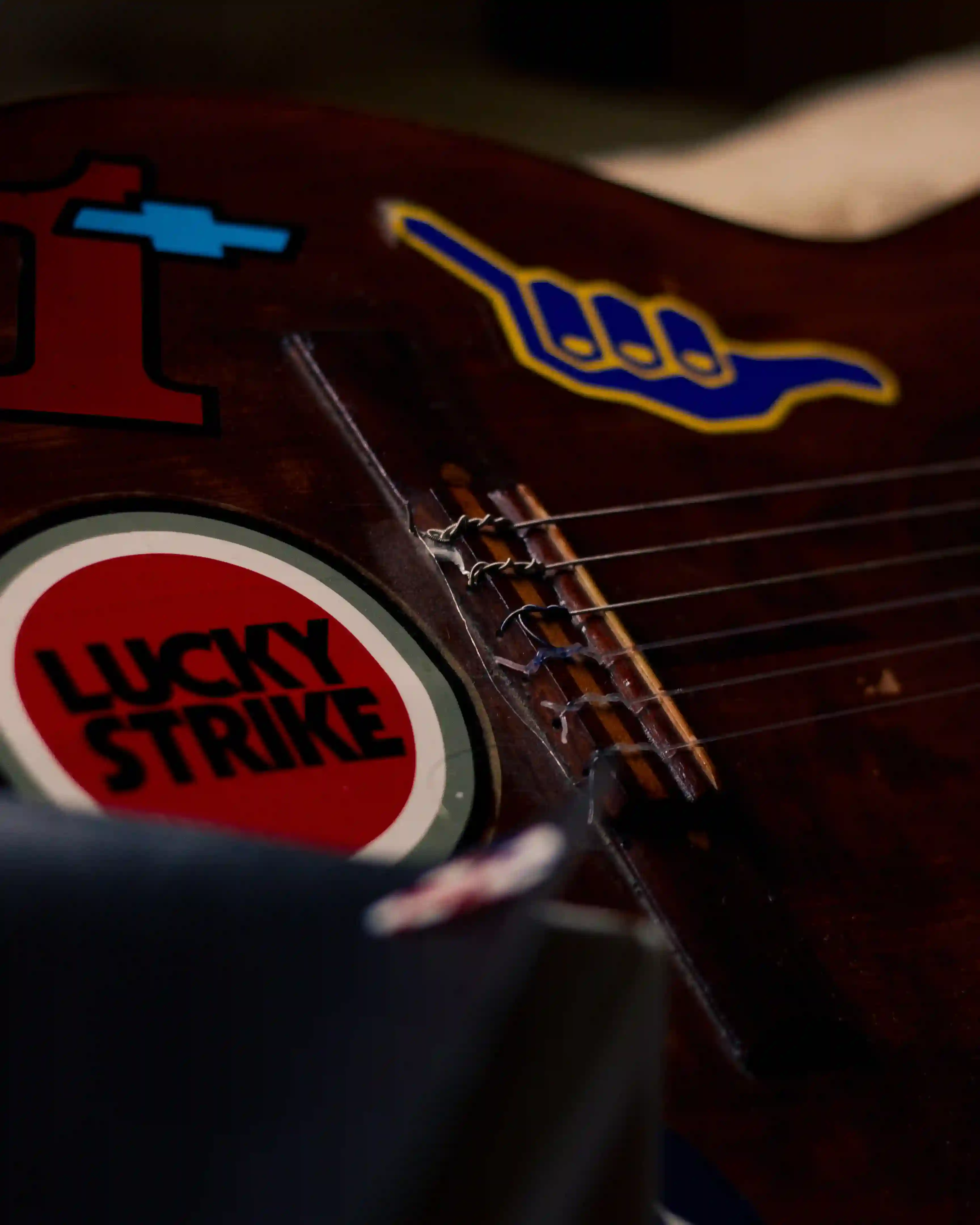 Close up of my acoustic guitar.